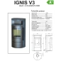 Kaminska peć Thermia Ignis V3 - crni, prirodni kamen