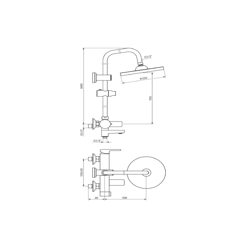 Tuš panel B2 Plus