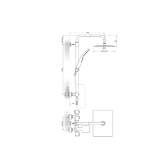 Termostatski tuš panel S2 Black