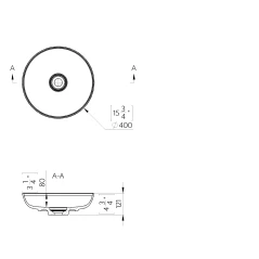 Umivaonik WB0526-40 Mat