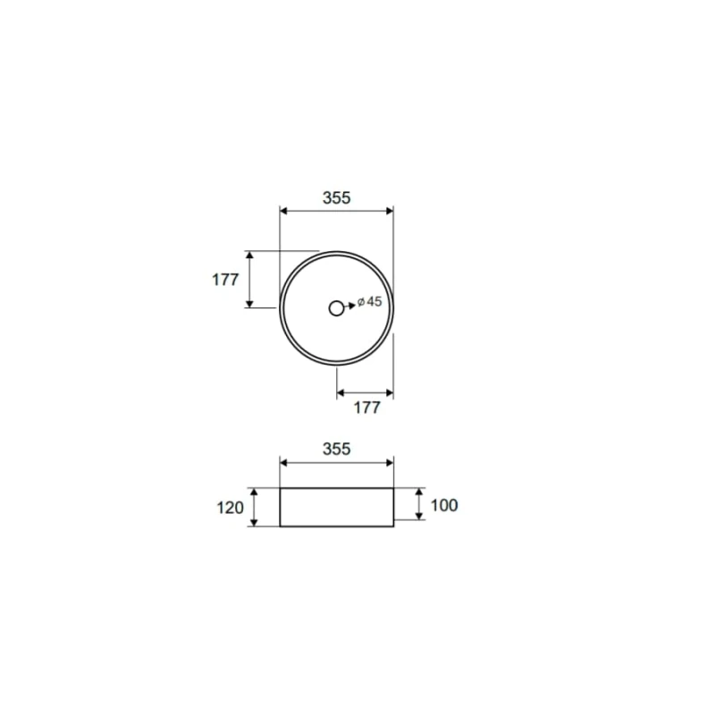 Umivaonik LT 3134-M mat crni