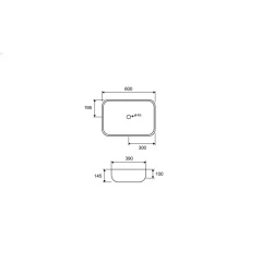 Umivaonik LT 2143-P crni mat