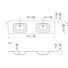 Umivaonik WB0521-180 dupli