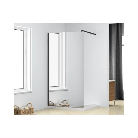 Kupaonska tuš stijena Walkin 1 Black Mat Mirror