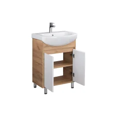 Kupaonski ormarić s umivaonikom Oslo Wood 60 podni