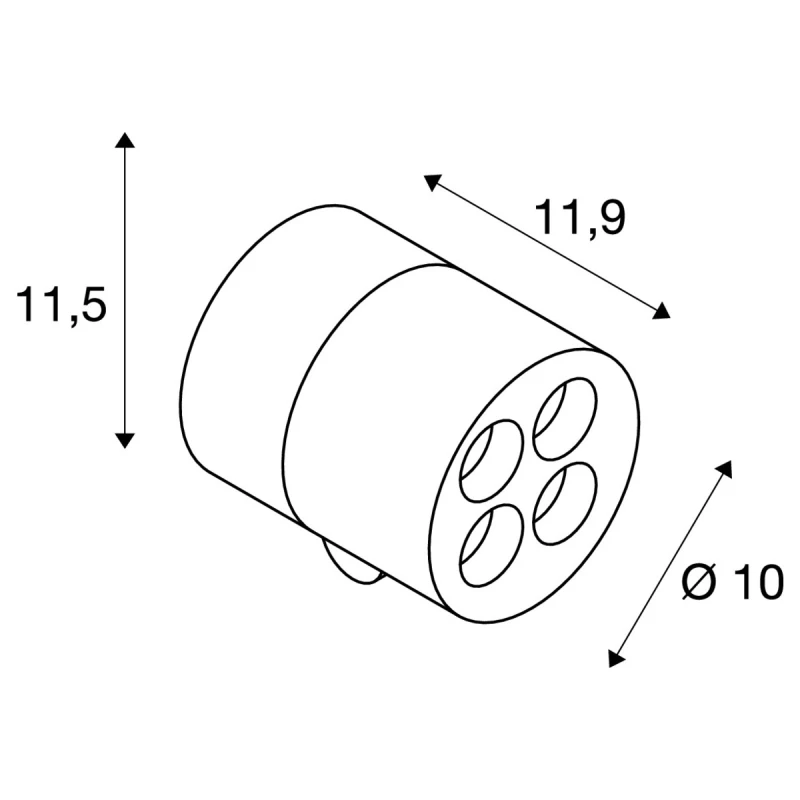 R-CUBE, zidna i stropna svjetiljka, 2700/3000K, 15W, FAZA, 70°