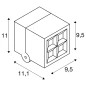 S-CUBE, zidna i stropna svjetiljka, 2700/3000K, 15W, FAZA, 80°