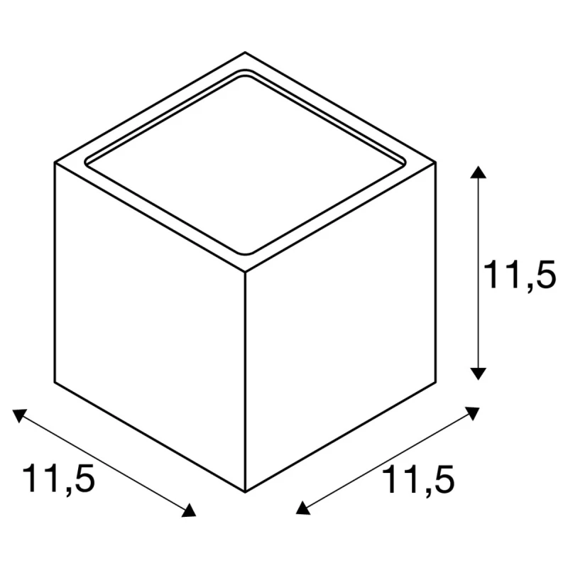 SITRA CUBE, vanjska zidna svjetiljka, TCR-TSE, max. 18W