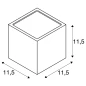 SITRA CUBE, vanjska zidna svjetiljka, TCR-TSE, max. 18W