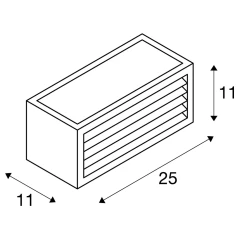 BOX-L, vanjska zidna svjetiljka, četvrtasta, max. 18W