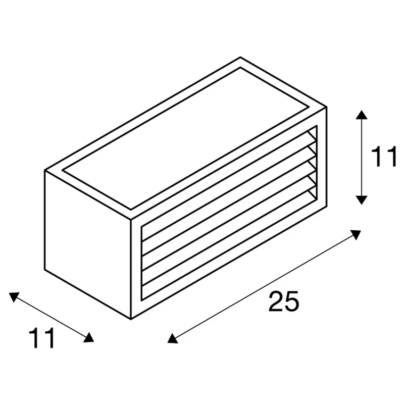 BOX-L, vanjska zidna svjetiljka, četvrtasta, max. 18W