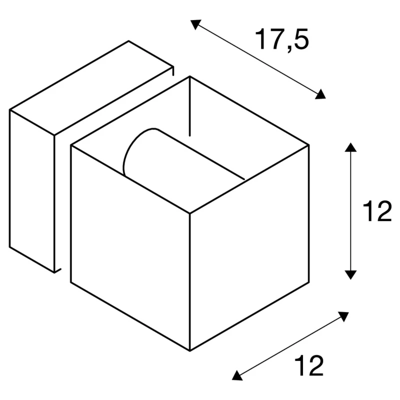 SQUARE TURN, QT14, vanjska zidna svjetiljka, maks. 42W, 