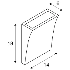 DELWA WIDE, LED vanjska zidna svjetiljka, 3000K, 100°, 