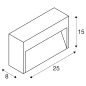 CONCRETO M, WL zidna svijetlo , 8,5W, 350lm, 3000K