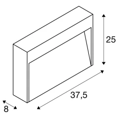 CONCRETO L, WL zidna svjetlo, 12W, 570lm, 3000K