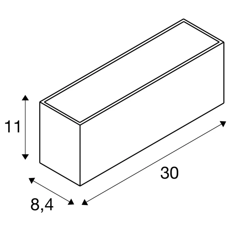 SITRA L WL UP/DOWN, vanjska LED zidna svjetiljka, CCT prekidač 3000/4000K