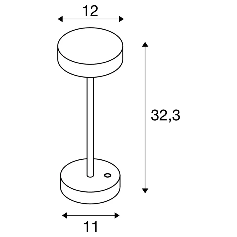 VINOLINA, stolna lampa, baterija, 2700/3000K, TOUCH