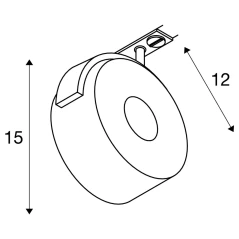 KALU TRACK, spot za 240V 1-faznu stazu, LED, 3000K, bijeli, uklj. 1-fazni adapter