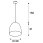 PARA CONE 30, visilica, okrugla, Ø 30 cm, maks. 60W