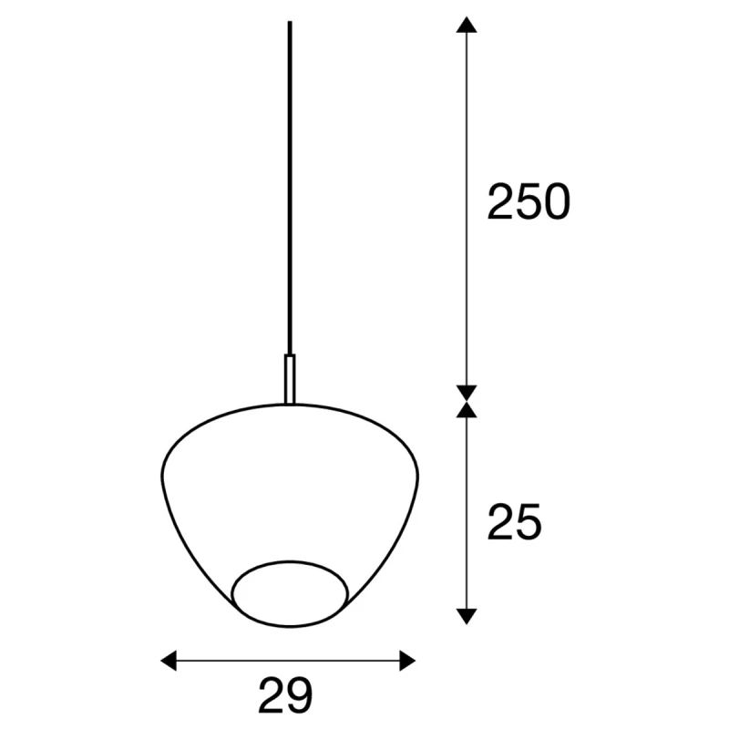 PANTILO CONVEX 29, unutarnja visilica E27 krom