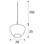 PANTILO CONVEX 29, unutarnja visilica E27 krom