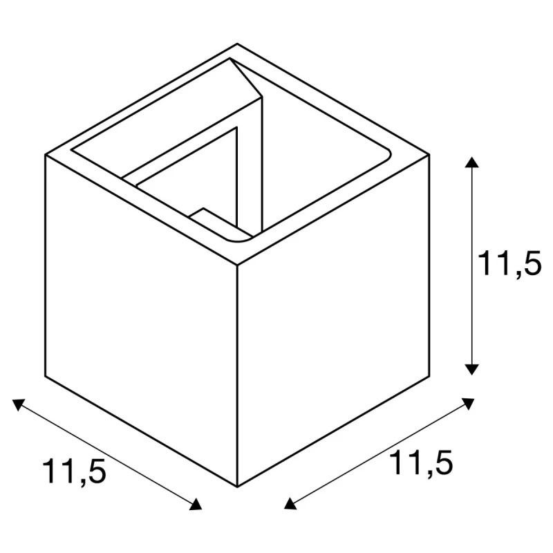 SOLID CUBE, zidna svjetiljka, QT14, maks. 25W