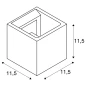 SOLID CUBE, zidna svjetiljka, QT14, maks. 25W