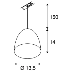 PARA CONE 14 PD visilica, QPAR51, bakar 35W, uklj. 1-kružni adapter