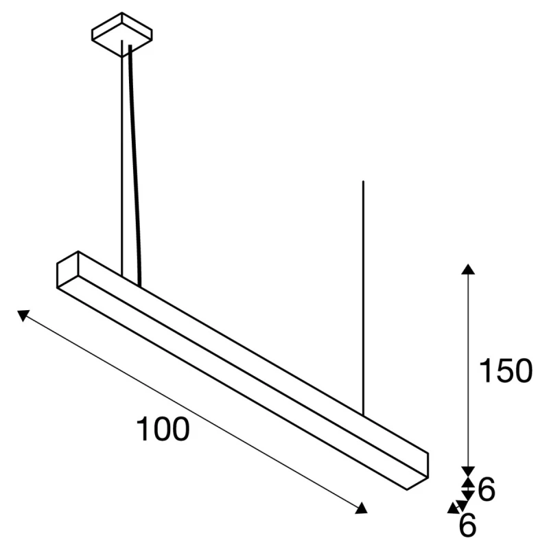 Q-LINE PD, LED unutarnja visilica, 1m, BAP