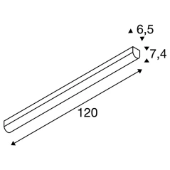 BENA, stropna svjetiljka, LED, D/Š/V 120/6,5/7,4 cm