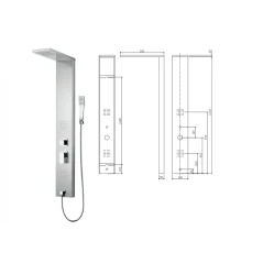 Erato hidromasažni tuš panel od nehrđajućeg čelika