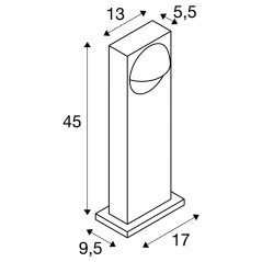 LID I 45 samostojeća svjetiljka, 15W, 2700/3000K, FAZA, 