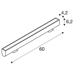 GALEN 60-120, vanjski jednobojni LED profil CCT prekidač 3000/4000K