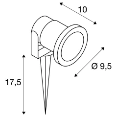 NAUTILUS SPIKE, vanjska svjetiljka sa šiljkom, QPAR51, maks. 35W, uklj. 1,5m kabel s utikačem