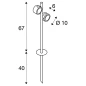 SITRA 360 SL SPIKE, vanjska svjetiljka sa šiljkom, dvostruka, TCR-TSE, max. 18W