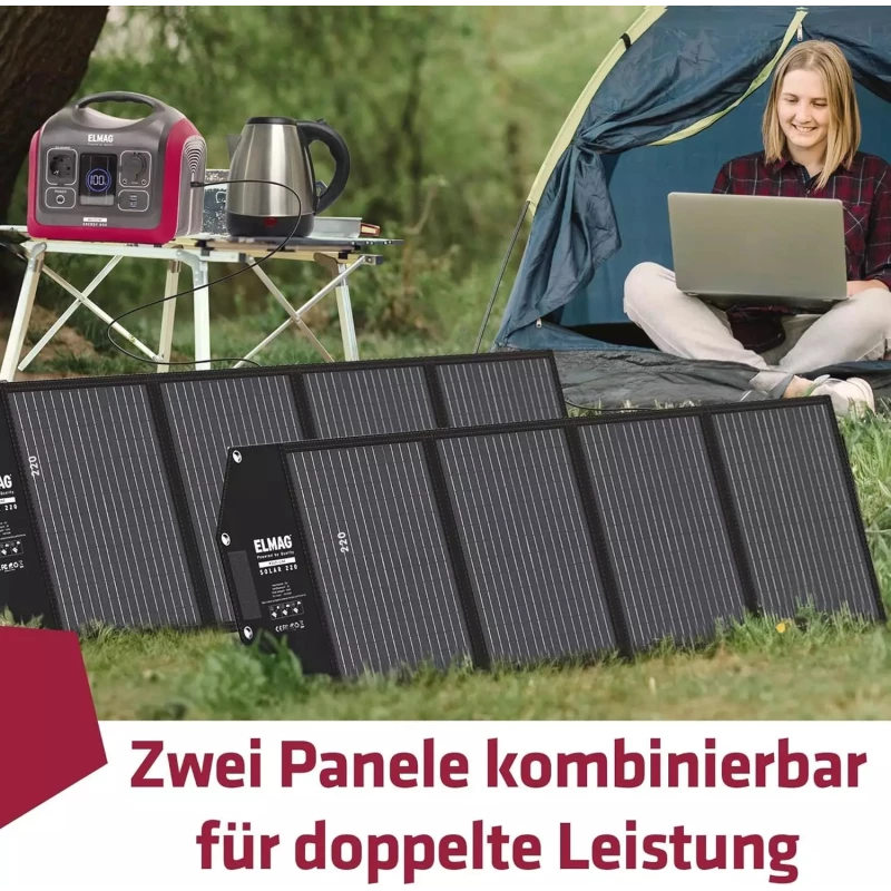 Elmag Sklopivi solarni panel SOLAR 220 DUO - monokristalni