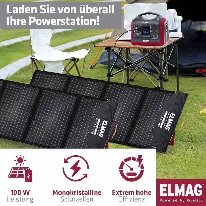 Elmag Sklopivi solarni panel SOLAR 100 DUO - monokristalni