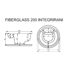 Drvena fiberglass kada - integrirani grijač