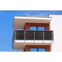 Zaštita od pogleda za balkon i ogradu - 3x0.9m metalne očice