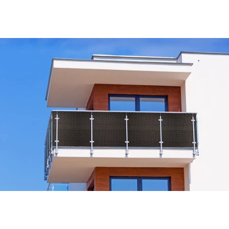 Zaštita od pogleda za balkon i ogradu - 3x0.9m metalne očice