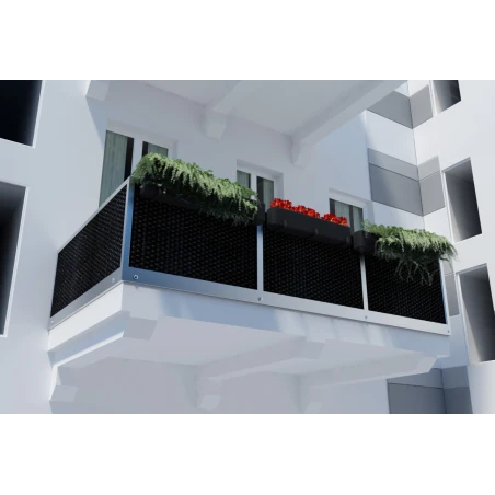 Zaštita od pogleda za balkon i ogradu - 5x0.9m metalne očice