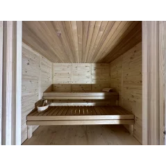 Eco moderna sauna 2.4x2.4m borovina