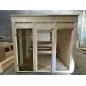 Eco moderna sauna 2.4x2.4m borovina