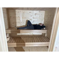 Eco moderna sauna 2.4x2.4m borovina