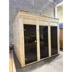 Eco moderna sauna 2.4x2.4m borovina