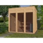 Eco moderna sauna 2.4x2.4m borovina
