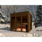 Eco moderna sauna 2.4x2.4m termo drvo