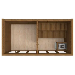 Eco moderna sauna 2.4x4.8m termo drvo