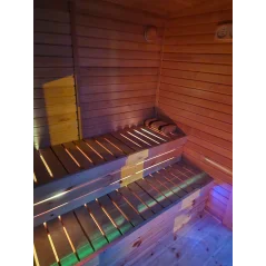Moderna sauna 2.3x2.3m borovina