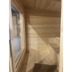 Moderna sauna 2.3x2.3m borovina